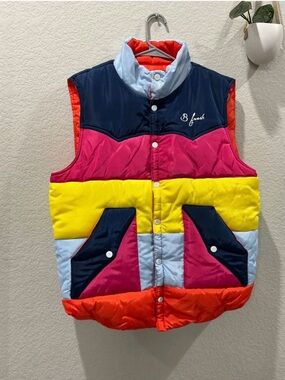 B Fresh Gear Denver Colorado USA Reversible Vest Unisex Size XL Multicolor